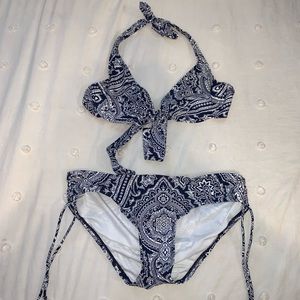 Michael Kors Bikini Navy White